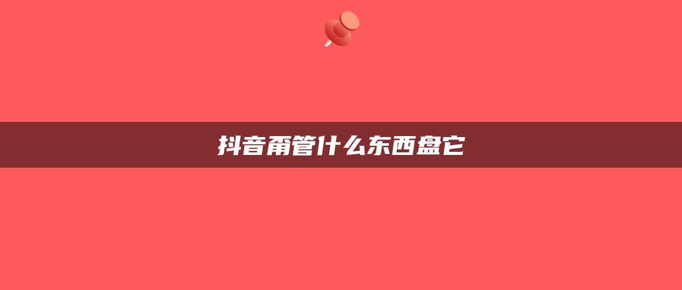 抖音甭管什么东西盘它