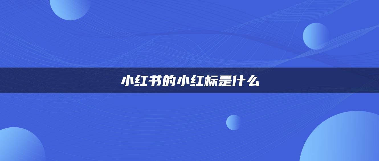 小红书的小红标是什么