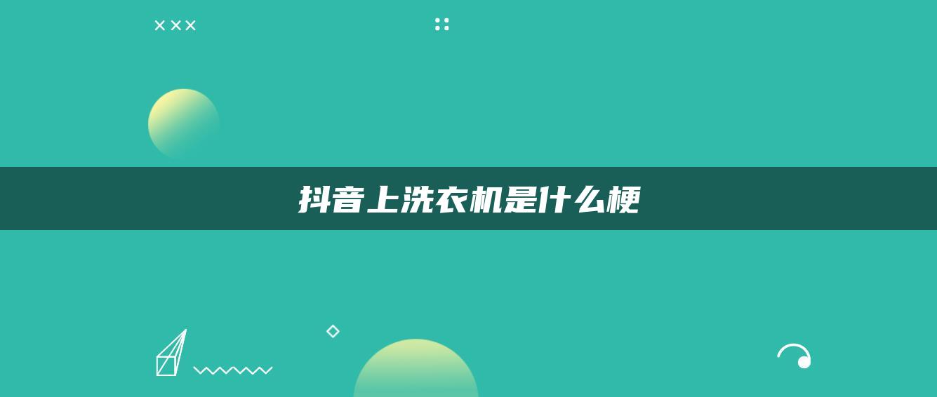 抖音上洗衣机是什么梗