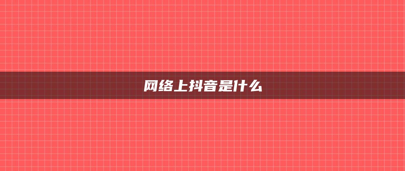 网络上抖音是什么