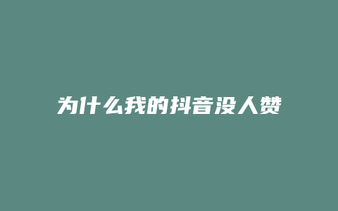 为什么我的抖音没人赞