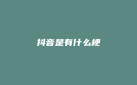 抖音是有什么梗