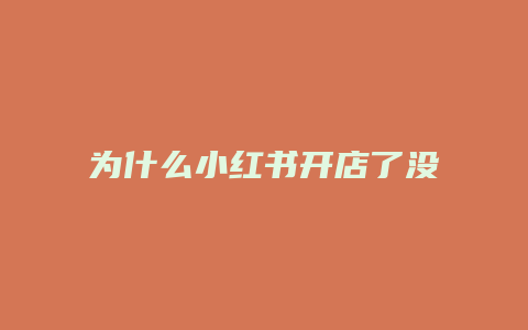 为什么小红书开店了没有显示